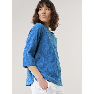 Walbusch Damen Jacquard Shirt-Bluse Blau Image