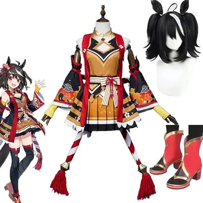 Umamusume Pretty Derby Cosplay Kitasan Black Cosplay Costume Horse Racing Uniform Lovely Clothes Kitasa Shoes Wig For Hall Image