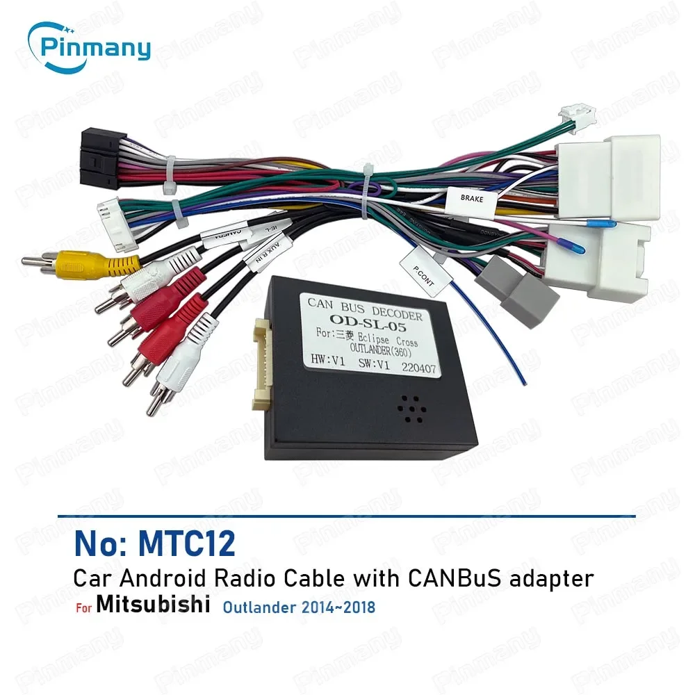Für Mitsubishi Outlander 2014~2018 Autoradio-Kabelanschluss Stromkabeladapter CAN-Bus Rockford Audio-Decoder Image