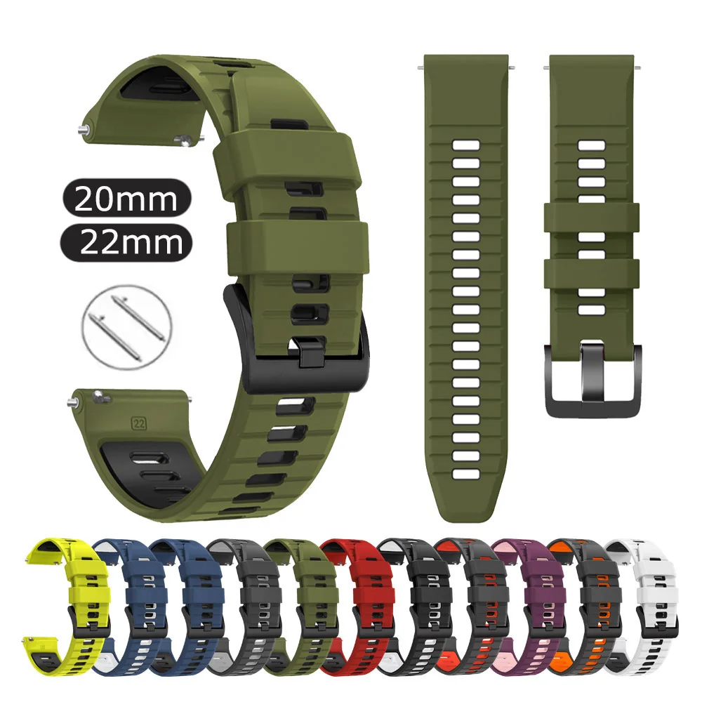Silikon 20 mm 22 mm Uhrenarmband für COROS APEX 2 Pro/APEX 46 mm 42 mm Armband für COROS PACE 3 2 Sportband Correa Herren Damen Bänder Image