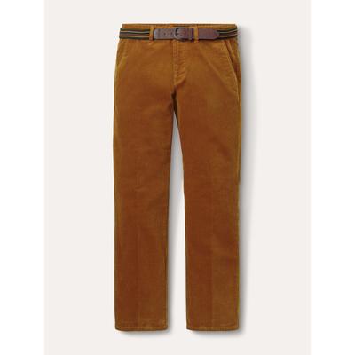 Walbusch Herren Gürtel-Cord Chino Hose Gelb Image