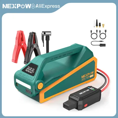 Nexpow Ap1 4000A Battery Jumper Starter Portable with 150Psi Digital Tire Inflator, 12V Jump Box with Pd60W Quick Charge Port