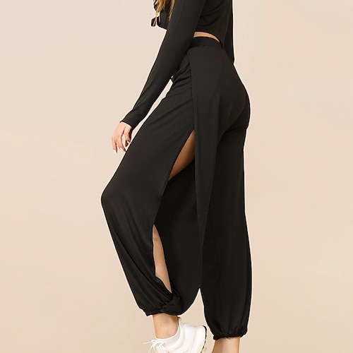 Damen Kurze Pumphose Haremshose Hohe Taille sportlich Pilates Laufen Unterteile Einfarbig Schwarz Rosa Blau Sport Sportkleidung Lässiger Schnitt Image