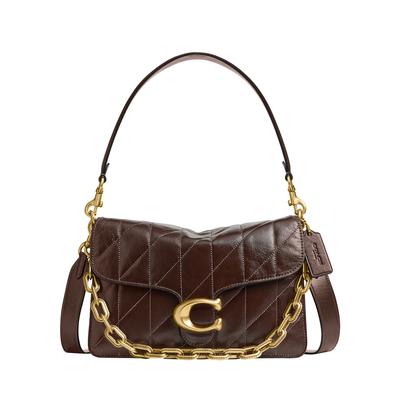 Coach Chain Tabby Quilted Leather Shoulder Bag - Maple