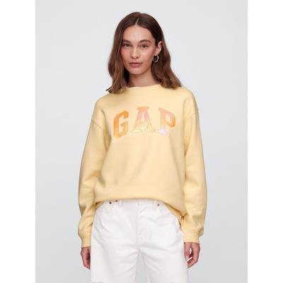 Gap Butter Yellow Logo Crew Neck Sweatshirt