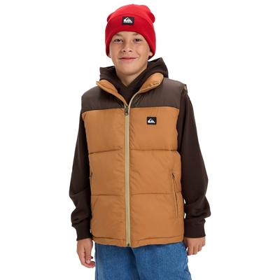 Outdoorjacke QUIKSILVER "Cold Days Sleeveless", Kinder, Gr. 12, braun (chocolate braun), 100% Nylon, Langarm, Jacken