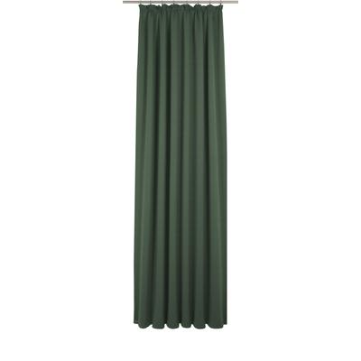 Vorhang WIRTH "Uni Collection", grün (oliv), B:142cm H:245cm, Baumwolle (Bio-Baumwolle), Gardinen, nach Maß Image