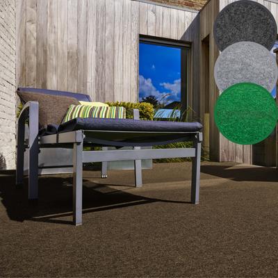 Kunstrasen ANDIAMO "Edinburgh, Made in Netherlands", braun, B:133cm H:4mm L:500cm, Polyester, Nadelfilz, Teppiche, aus Nadelfilz, mit Drainagenoppen, für Balkon, Terasse, Wintergarten Image