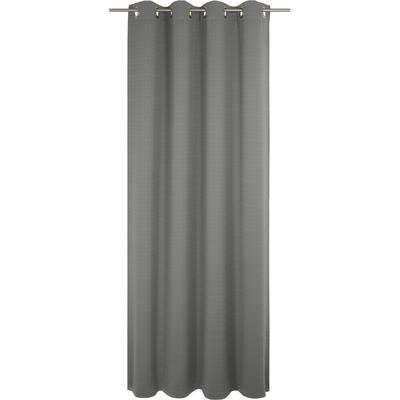 Vorhang WIRTH "Uni Collection light", grau (dunkelgrau), B:142cm H:175cm, Baumwolle (Bio-Baumwolle), Gardinen, nach Maß Image