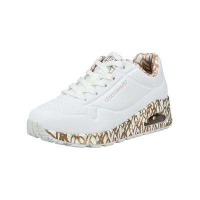 Sneaker SKECHERS "Skechers Sneaker Lederimitat", Damen, Gr. 42, weiß (weiß, gold), Lederimitat, casual, Schuhe Image