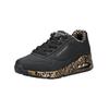 Sneaker SKECHERS "Skechers Sneaker Lederimitat", Damen, Gr. 41, gold (schwarz, gold), Lederimitat, casual, Schuhe