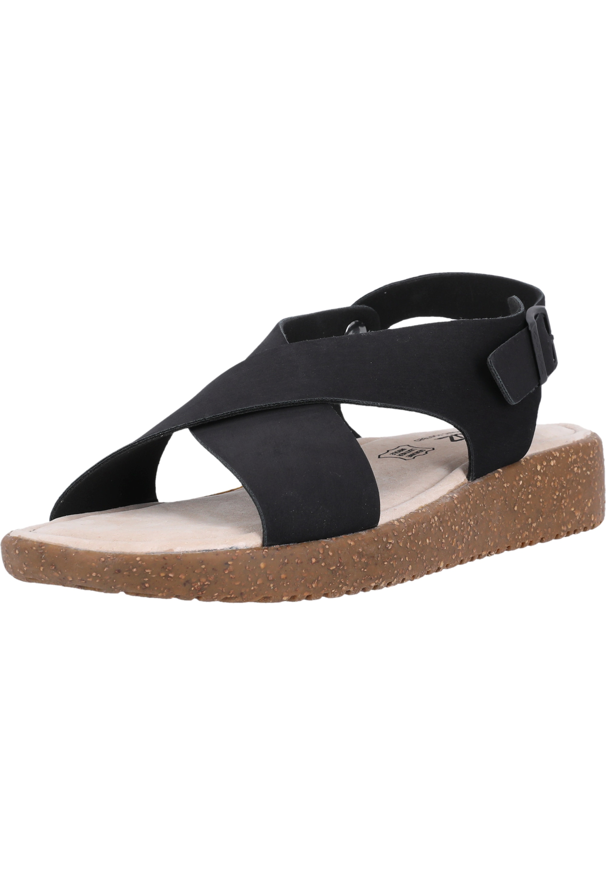 Sandale CRUZ "Bellevira", Damen, Gr. 39, schwarz, Polyurethane, Rindsleder, Schuhe, mit extra komfortablem Fußbett