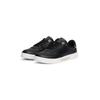 Plateausneaker TOMMY HILFIGER "ESSENTIAL CHIC COURT SNEAKER", Damen, Gr. 42, schwarz, Nappaleder, metallic, sportlich, Schuhe, Freizeitschuh, Halbschuh, Schnürer, goldfarbenen Details im Plateau