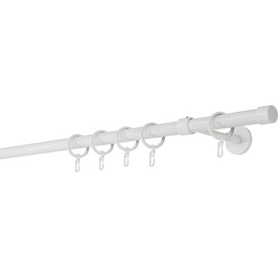Gardinenstange MYDECO "20mm Cap Wandträger 14 cm", weiß, L:400cm, Aluminium, Gardinenstangen Image