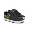 Sneaker DC SHOES "Court Graffik", Gr. 8(40,5), bunt (grau, schwarz, grün), 57.05% Leder, 28.2% Synthetikmaterial, 13.87% Polyester, 0.88% Textil, Schuhe