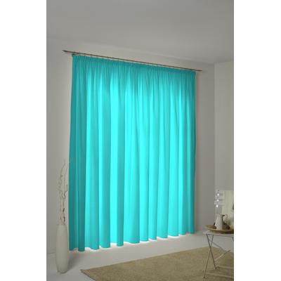 Vorhang WIRTH "WirthNatur", blau (türkis), B:127cm H:325cm, Baumwolle, Gardinen, nach Maß Image