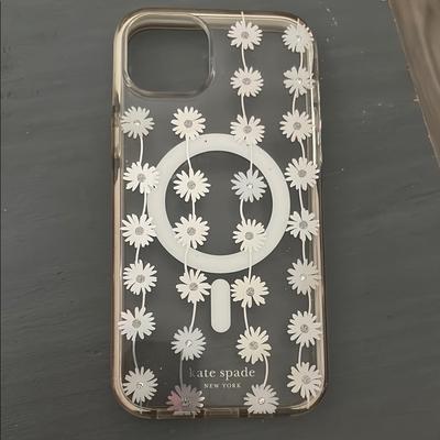Kate Spade Cell Phones & Accessories | Kate Spade White Palm Tree Iphone Case With Ring Holder | Color: White | Size: Iphone 15 Plus