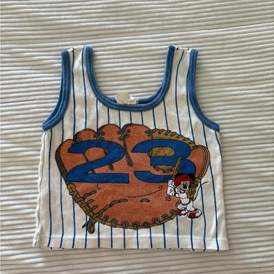 Disney Shirts & Tops | Vintage Boys Baseball Graphic Tank Top | Color: Blue/White | Size: 3tb