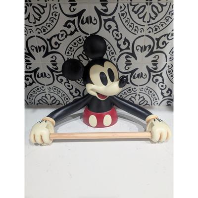 Disney Kitchen | Disney Mickey Mouse Paper Towel Holder Classic Mickey Very Rare Htf Wall Mounted | Color: Black/Red | Size: Os