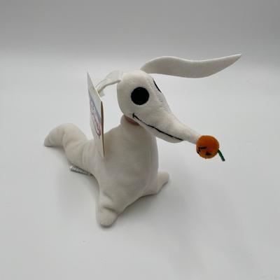 Disney Toys | Disney Nightmare Before Christmas Zero Plush Dog Stuffed Animal With Tags 8" | Color: Orange/White | Size: Osb