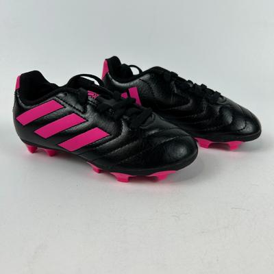 Adidas Shoes | Adidas Goletto Vii Fg Soccer Cleats J Youth Size 10k Black Pink Leather Fv2894 | Color: Black/Pink | Size: 10k