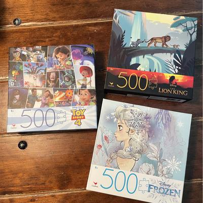 Disney Games | Disney Puzzle Trio: Toy Story, Frozen, Lion King | Color: Blue/Red | Size: Os