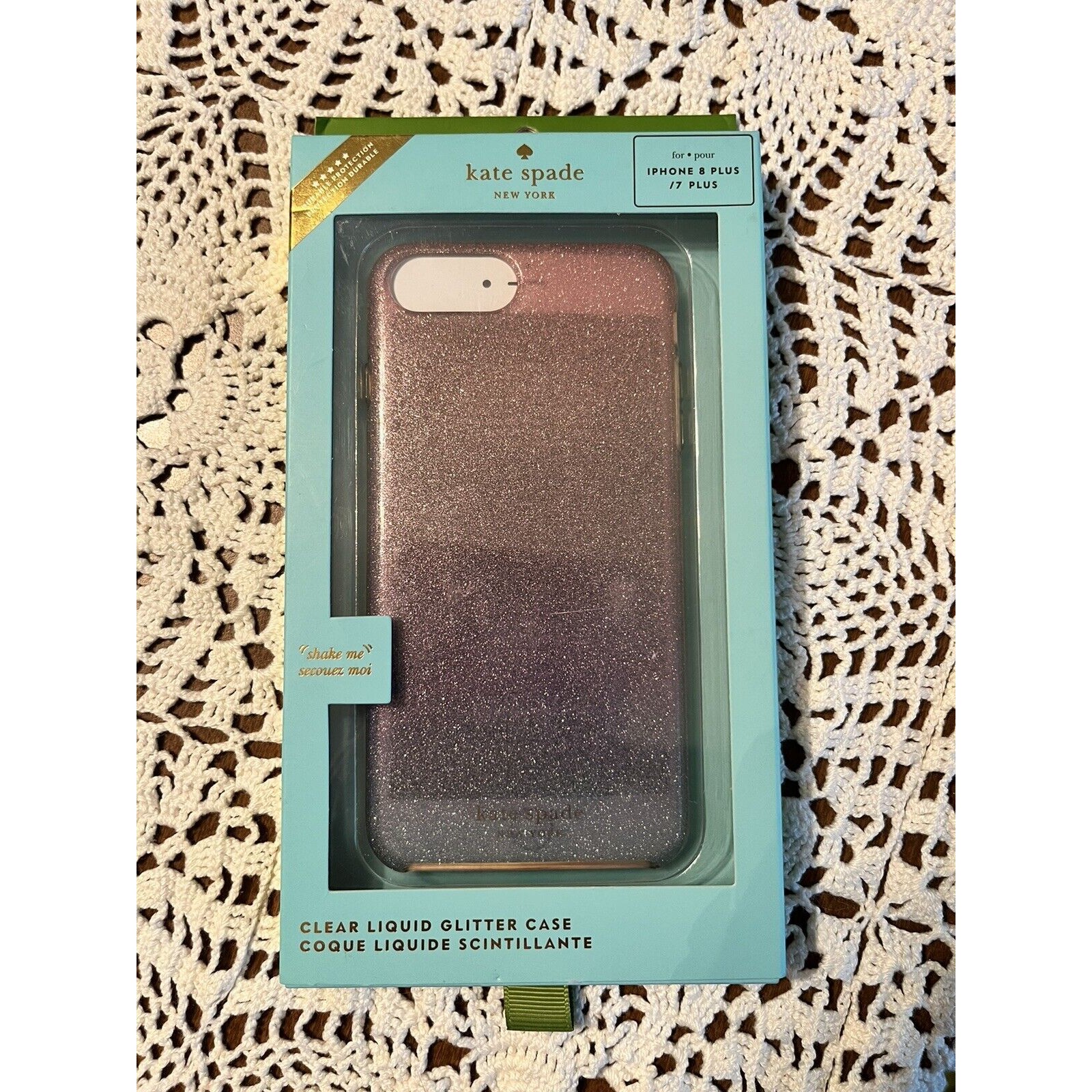 Kate Spade Cell Phones & Accessories | Kate Spade Protective Hardshell Case For Iphone 8/7 Clear Liquid Glitter Case | Color: Tan | Size: Os