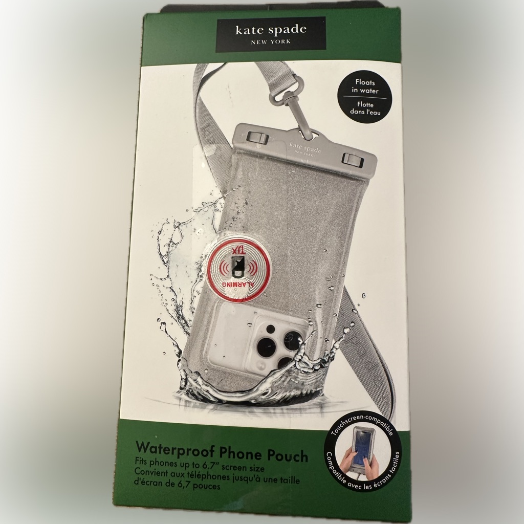 Kate Spade Cell Phones & Accessories | Kate Spade New York Floating Waterproof Phone Pouch That Sparkle Nwt | Color: Silver | Size: All Smart Phones