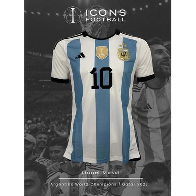 Adidas Shirts | Xs Lionel Messi World Champions Qatar 2022 Stadium Version | Color: Blue/White | Size: M