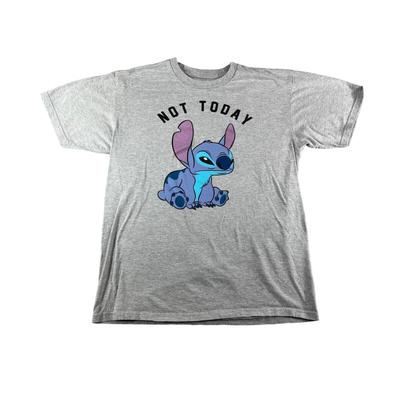 Disney Shirts | Disney Shirt Mens Large Gray Stitch Not Today Experiment 626 Lelo Disneyland | Color: Gray | Size: L