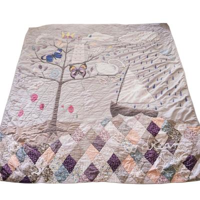Anthropologie Bedding | Anthropologie Rebecca Rebouche Oh To Dream Queen Quilt Damaged | Color: Gray/Red | Size: Queen