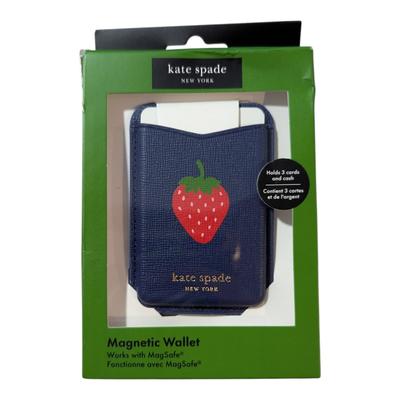 Kate Spade Cell Phones & Accessories | E7-N Kate Spade New York Magnetic Cell Phone Wallet With Magsafe - Strawberry | Color: Blue | Size: Os