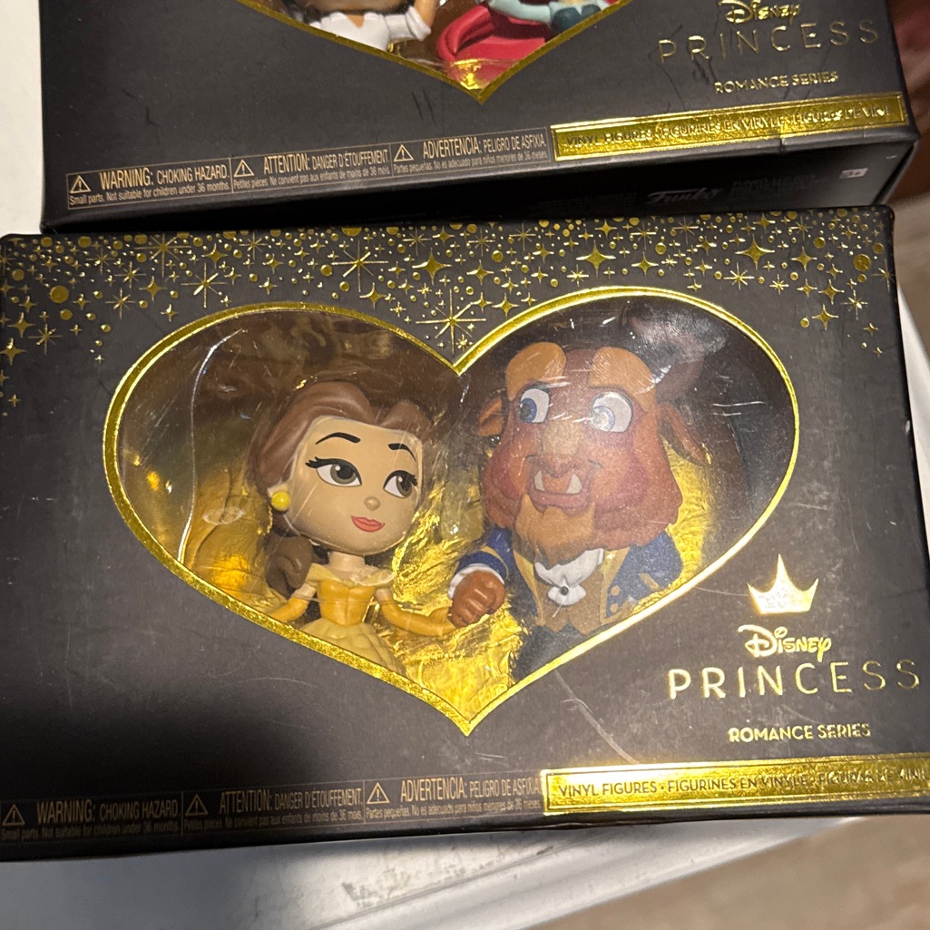 Disney Other | Disney Princess Collection- Mini Vinyl Figures: Beauty & The Beast -Belle 2 Pack | Color: Brown/Yellow | Size: One Size