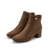 Stiefelette LASCANA, Damen, Gr. 35, braun, Obermaterial: 100% Textilmaterial. Futter: 100% Textilmaterial. Decksohle: 100% Textilmaterial. Laufsohle: 100% Synthetik, unifarben, klassisch, Schuhe, mit bequemen Blockabsatz, Ankle Boots, Stiefel VEGAN