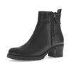 Stiefelette GABOR "St. Tropez", Damen, Gr. 40, schwarz (schwarz, schwarz), Kalbsleder, unifarben, klassisch, Schuhe, Blockabsatz, Boots mit Zierreißverschluss außen, G-Weite, Topseller