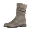 Stiefel GABOR "Genua", Damen, Gr. 38,5, grau (taupe), Veloursleder, unifarben, klassisch, Schuhe, Blockabsatz, Kurzstiefel, mit Innenreißverschluss