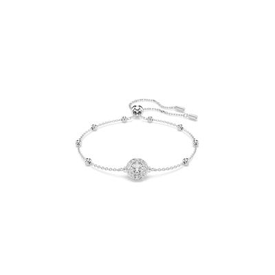 Armkette SWAROVSKI "Schmuck Geschenk Una Armband", silber (metallfarben, kristallweiß, kristallweiß), Armbänder, Damen, Metall, mit Swarovski Kristall Image