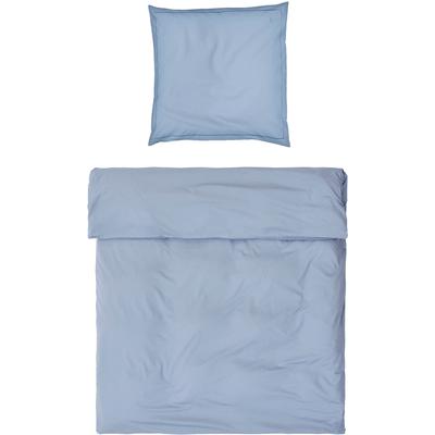 Bettwäsche MÖVE "Möve Luxury Bettwäsche Set", blau (light blau), B/L: 135cm x 200cm, Satin, B/L: 80cm x 80cm, Satin, Obermaterial: 100% Baumwolle, Bettwäsche, mit elegantem Zierstick Image