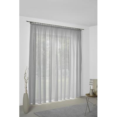 Vorhang WIRTH "Sunday" Gr. 2, grau (hellgrau), B:142cm H:175cm, Jacquard, Baumwolle, Polyester, Gardinen Image