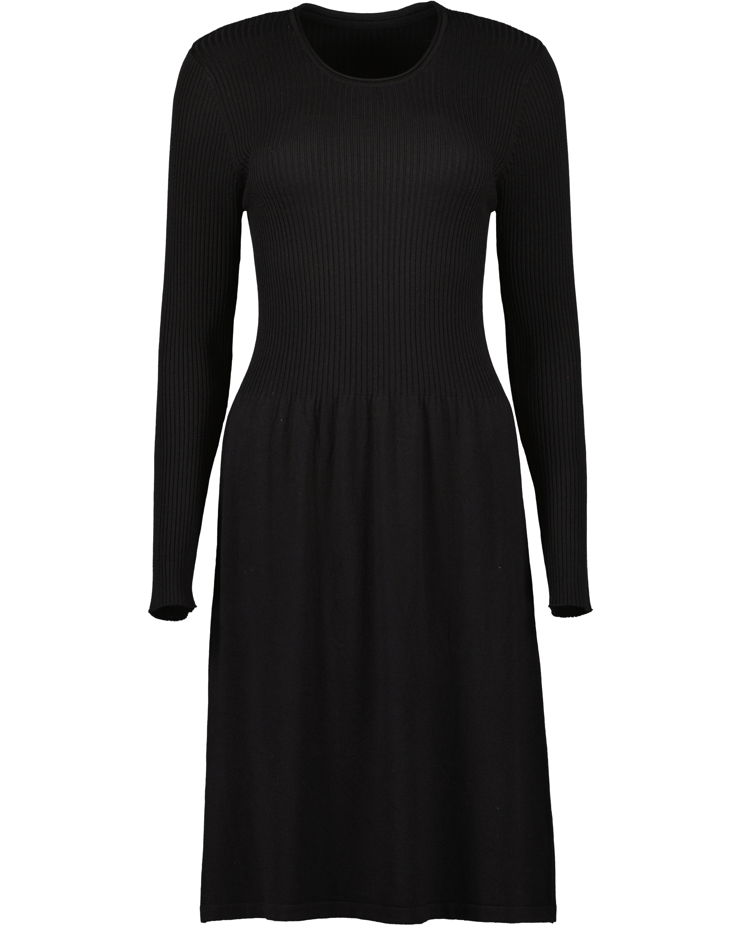 Strickkleid BLUE SEVEN "Blue Seven Strickkleid", Damen, Gr. 44, schwarz (9990, schwarz), 82% Viskose, 18% Polyamid, normal, Rundhals, Kleider Image