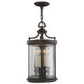 Fine Art Handcrafted Lighting Louvre 12" Outdoor Hanging Lantern Glass/Metal in Brown | 26 H x 12 W x 12 D in | Wayfair 538282ST