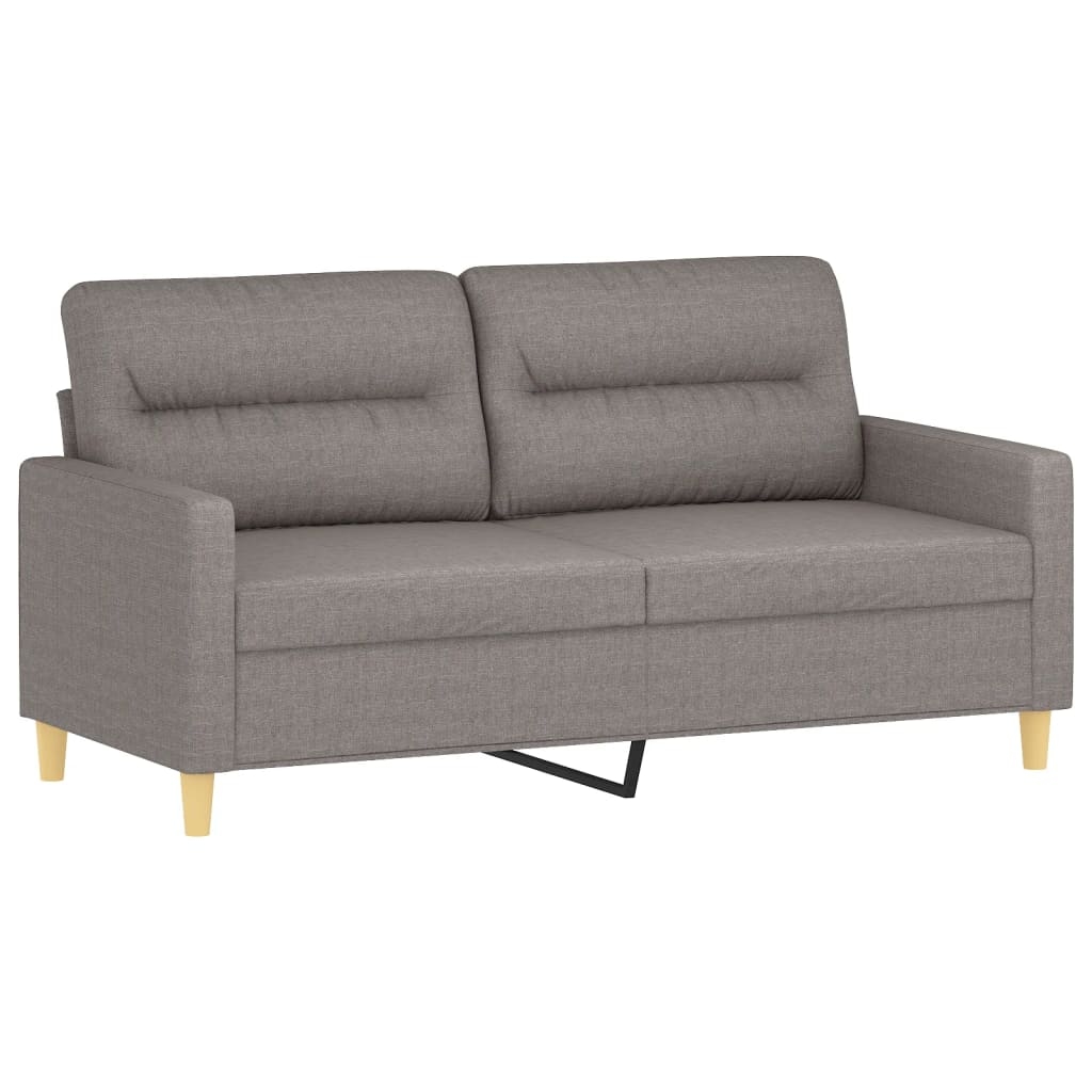 vidaXL 2-Sitzer-Sofa Taupe 140 cm Stoff Image
