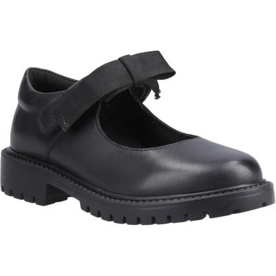 Hush Puppies Astrid Schleife Leder Mädchen Schwarz Schuhe Image
