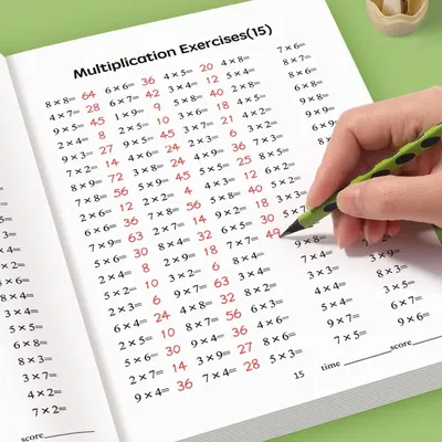 48 Seiten, Multiplikationsdivision, 99-faches Übungsbuch, Training in Mathematik, Rechnungsbuch für Kinder im Alter von 3–8 Jahren Image