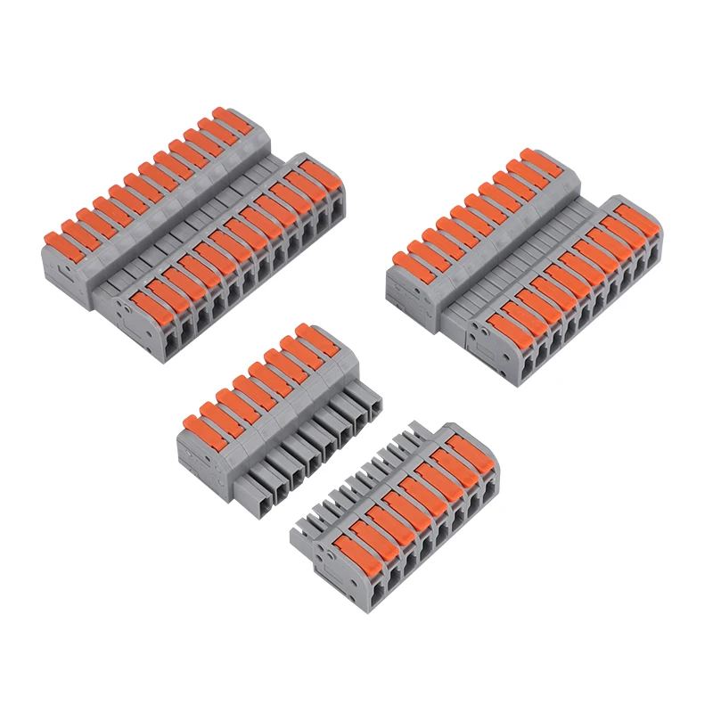 Steckbarer Kabelverbinder 8/10/12-poliger Schnell-Docking-Stecker für Kabel, universeller kompakter Klemmenblock mit hoher Leistung, männliches und weibliches Docking Image