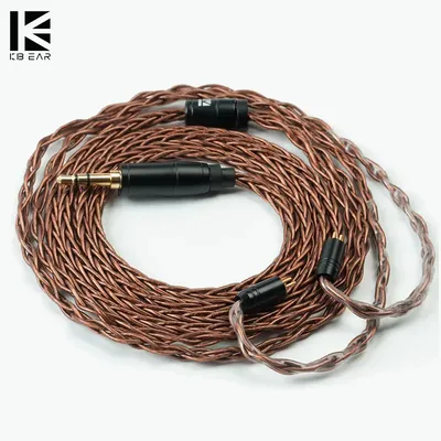 KBEAR 8 Core Sauerstoff-freies Kupfer Kopfhörer Kabel Für Metall 2PIN/MMCX/QDC/TFZ Stecker Verwenden für KZ ZSN/ZSN PRO AS10 BL-03 Kopfhörer Image