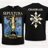 Sepultura T-Shirt Chaos A.d. (1993) Grooved Metal Diagonal Line Metal Casual Sports Daily Print Kurzarm für Männer und Frauen