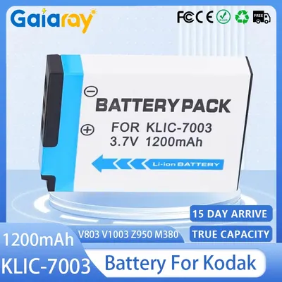 KLIC-7003 Camera Battery 3.7V 1200mAh Rechargeable Battery for Kodak V803 V1003 Z950 M380 M381 M420 Digital Cameras Batteries