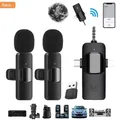 Basix Microfono lavalier wireless professionale 4in1 per iPhone Android 3,5 mm per mini microfono con cancellazione del rumore per la registrazione dal vivo