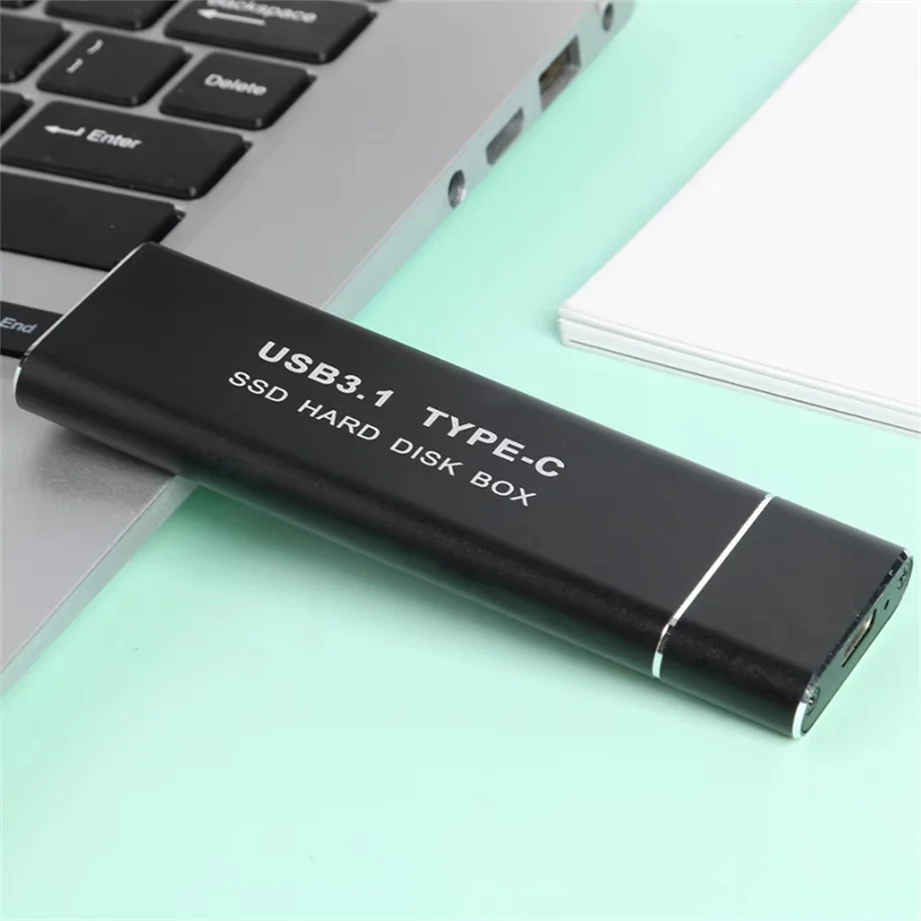 Custodia SSD M2 a protocollo singolo Adattatore per custodia SSD M.2 NGFF SATA 10 Gbps Custodia esterna USB 3.1 tipo C Supporta tasti M e B&M